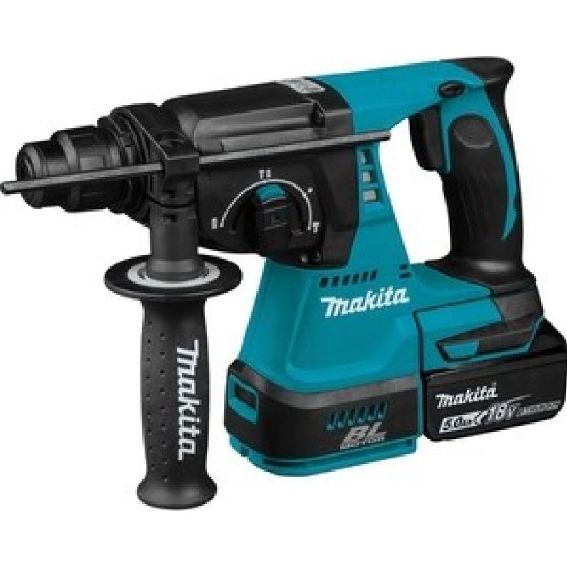 Makita, Trapano + Avvitatore A Batteria, DHR242RTJ 18V Li-Ion Accu Sds-Plus Set Combihamer In Mbox - 2J - Koolborstelloos