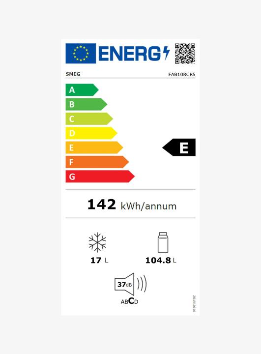 Energie-Label Smeg FAB10RCR5 (122 l)