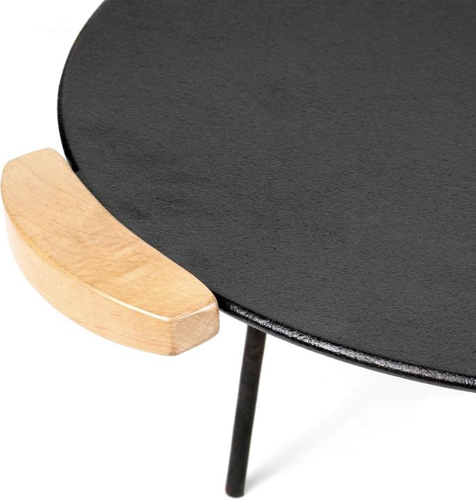 Produktbild Wiltec Dutch Oven Grillplatte Holzgriffe Ø44cm Höhe 20cm+32cm Grillaufsatz Gusseisen