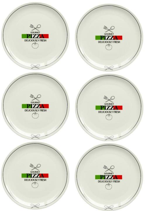 Mäser Pizzateller Gourmet 30 cm, 6 Stück, Weiss (30 cm)