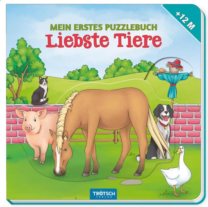 Productafbeelding Kartonnen boek Mijn eerste puzzelboek favoriete dieren (Duits)