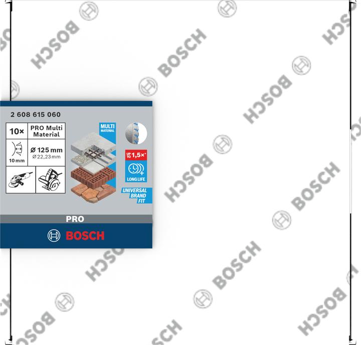 Immagine prodotto Bosch Professional Zubehör Disco da taglio diamantato PRO Multi Material, 125 x 22,23 mm