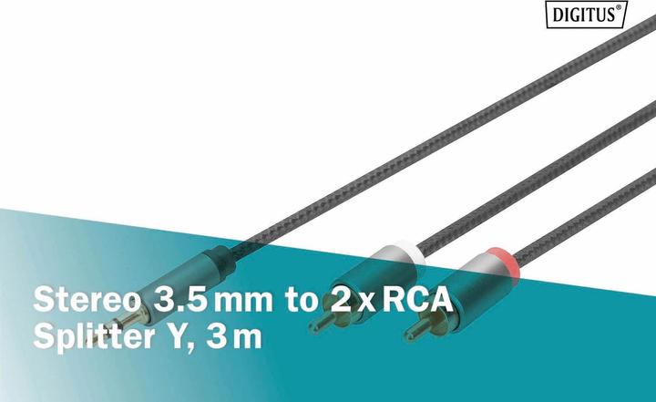 Actual product image Digitus Audio adapter cable, 3.5mm jack to cinch (3 m)