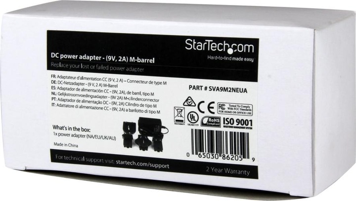 Immagine prodotto StarTech Adattatore Di Alimentazione Dc - 9v 2a