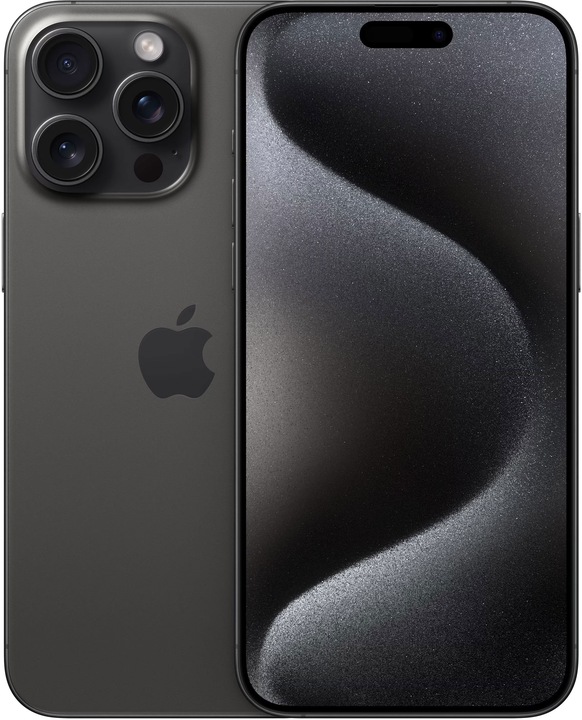 Apple iPhone 15 Pro Max (1000 Go, Titane noir, 6.70", SIM + eSIM, 48 Mpx, 5G)