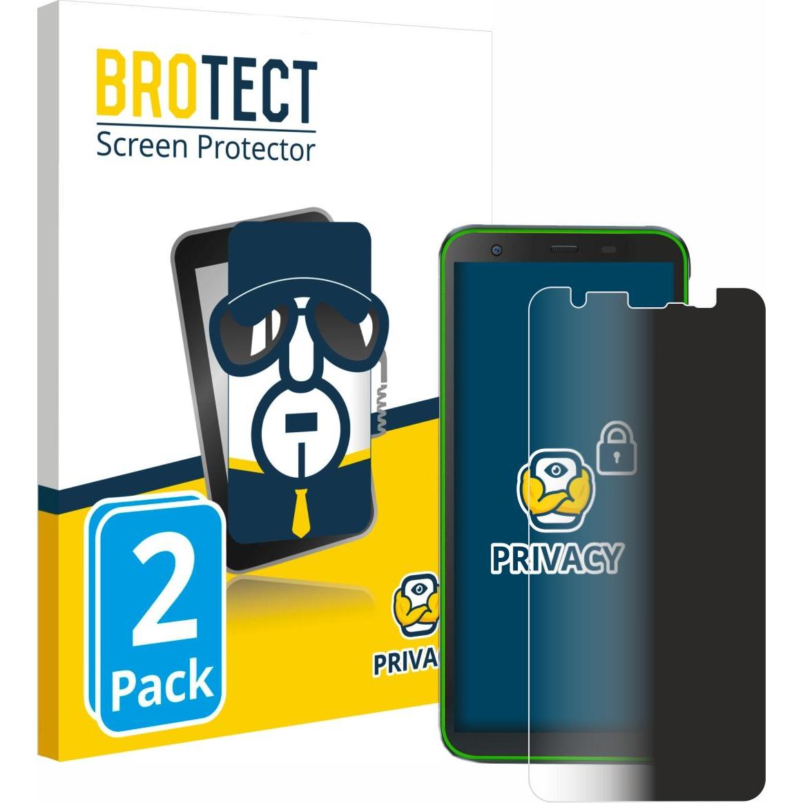 BROTECT Sichtschutzfolie Anti-Spy Privacy Folie Blaulicht-Schutz (2 Stück, Blackview BV6300 Pro), Smartphone Schutzfolie...