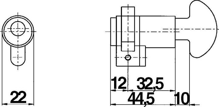 Actual product image Mega Rotary knob half cylinder (Half cylinder, Rotary knob cylinder)
