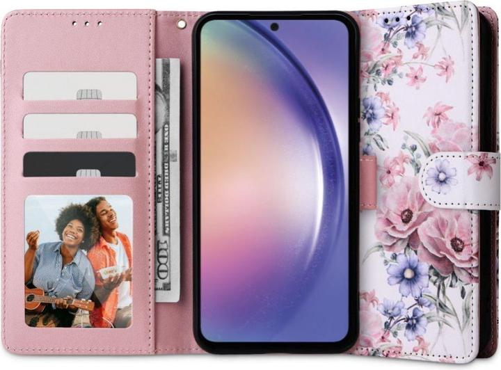 Immagine prodotto Tech-Protect Kaardivahega mobiiliümbris Redmi 12 Wallet Blossom, valge lill (Xiaomi Redmi 12)