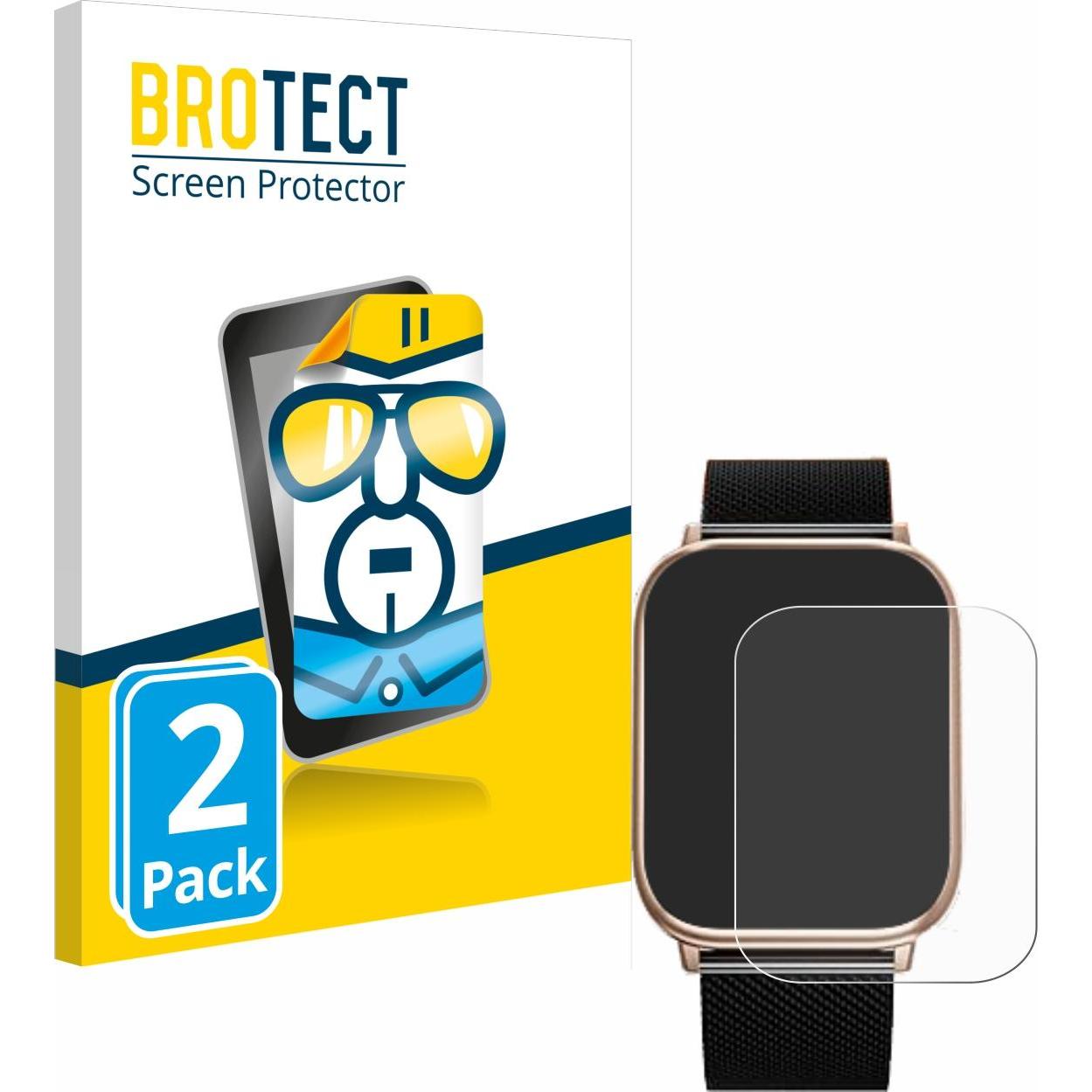 BROTECT Schutzfolie Displayschutz Displayschutzfolie Folie Klar Transparent, Smartwatch Schutzfolie, Transparent