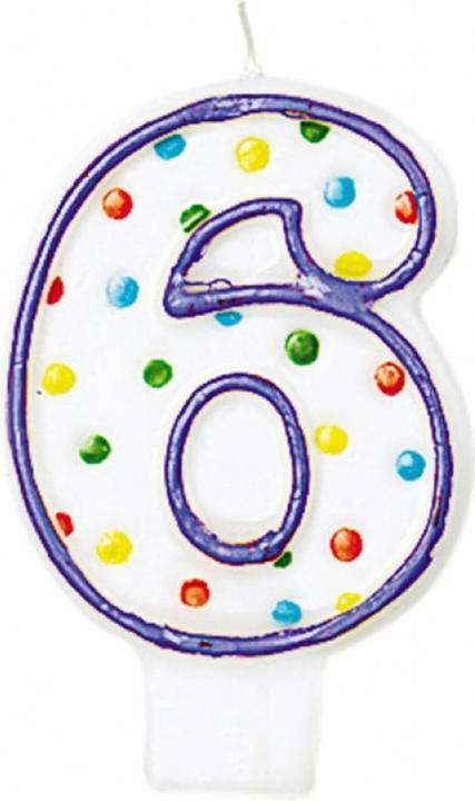 Image du produit Amscan Bougie numérotée 6 (12 pcs)