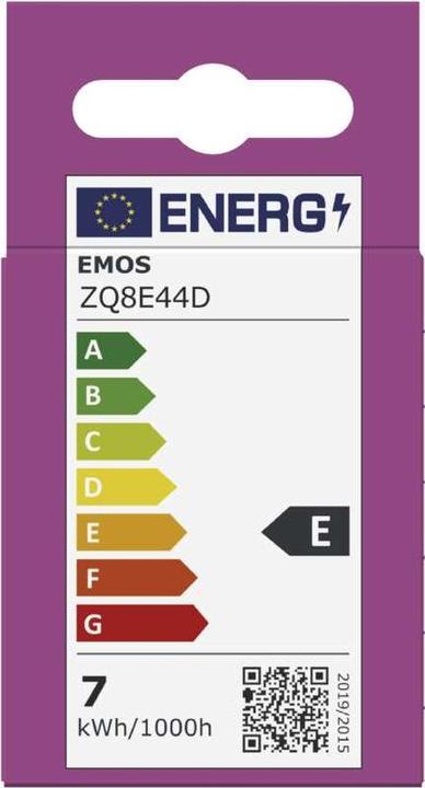 Energie-Label Emos LED Lampe Classic MR16 / GU10 / 7 W (60 W) / 800 lm / Neutral Weiss / dimmbar (GU10, 800 lm, 1x)