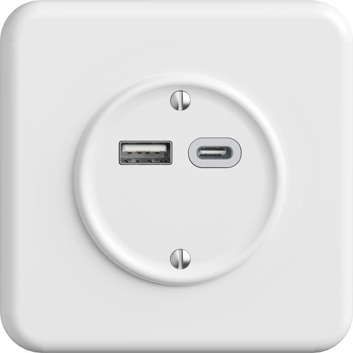 Produktbild Feller USB-Ladesteckdose USB A+C, 18 W, UP