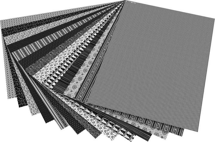 Immagine prodotto Folia Cartoncino con motivo "Bianco / Nero", 500 x 700 mm, 270 g/m² (270 g/m²)