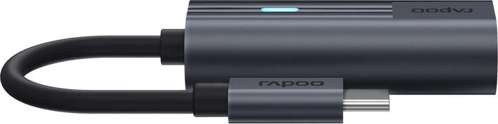 Actual product image Rapoo USB-C adapter, USB-C to 3.5 mm audio, grey