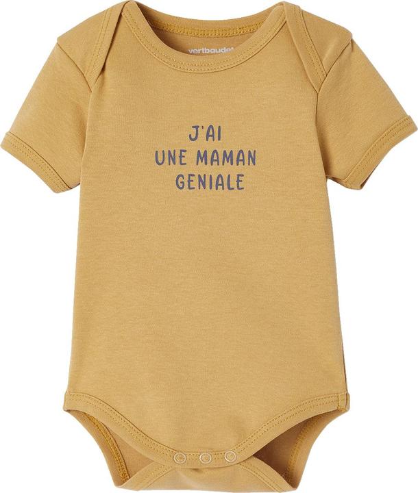 Actual product image Vertbaudet Bio-Kollektion: 5er-Pack Baby Kurzarm-Bodys in Geschenkbox (74)