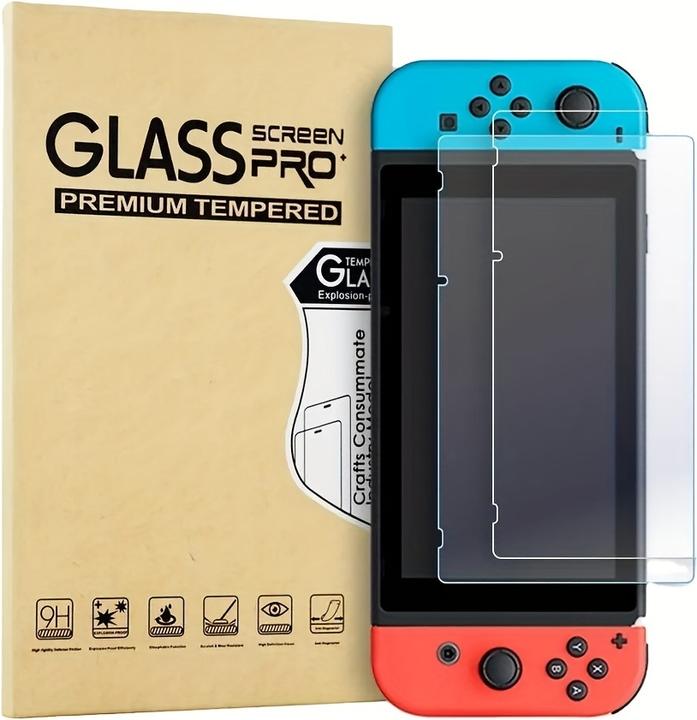 Actual product image PhoneLook 2er Pack gehärtetes Glas Displayschutzfolie für Nintendo Switch (Switch)