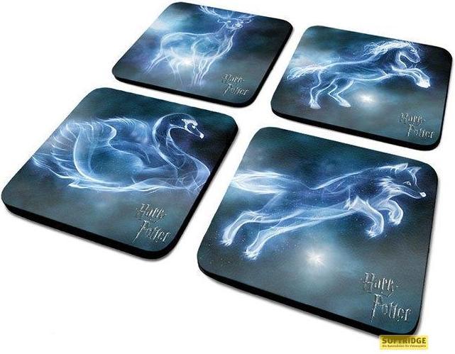 Bandai Harry Potter: Patronus (4 Pezzi) (4 x, Glass coaster)