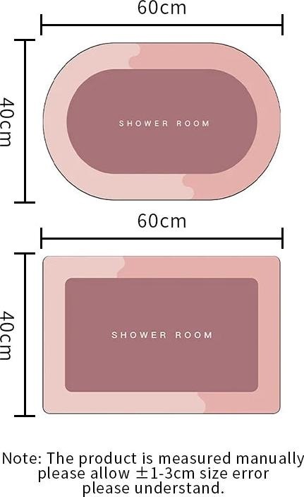 Produktbild Alopini Absorbierende Badematte Anti-Rutsch-Duschteppich Schnell trocknende Badematten Küche Eingang (40 x 60 cm)