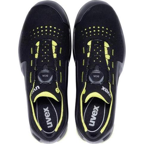 Thumbnail - Uvex Safety, Sicherheitsschuhe, 1 support Halbschuhe S1P 65681 schwarz, gelb Weite 10 Größe 43 (S1P, 43)
