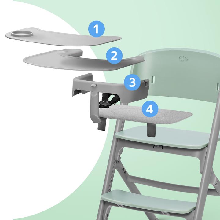 Actual product image KinderKraft highchair LIVY, olive green, KHLIVY00GRE0000 (Highchair)