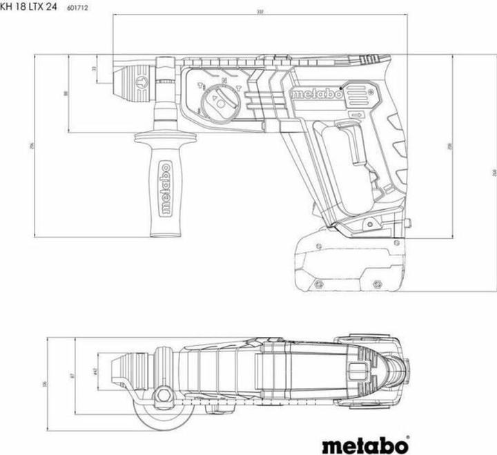Productafbeelding Metabo KH 18 LTX 24 (Oplaadbare batterij)