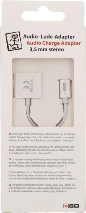 Actual product image 2GO 797239 Lightning cable (0.10 m)