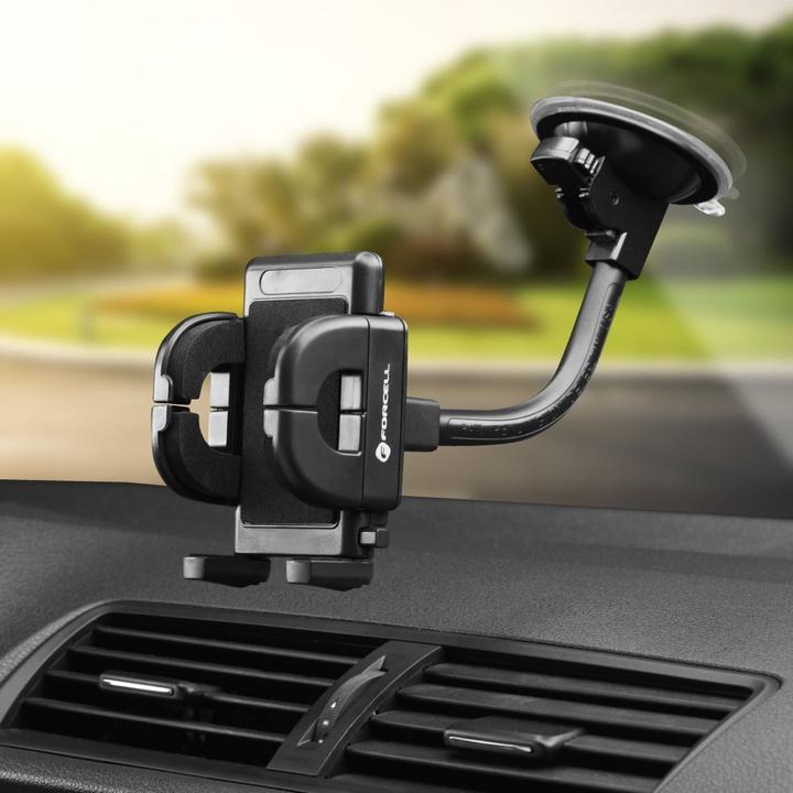 Produktbild Forcell Stylus F-GRIP Regular 17 cm car holder for windshield / dashboard / air vent black