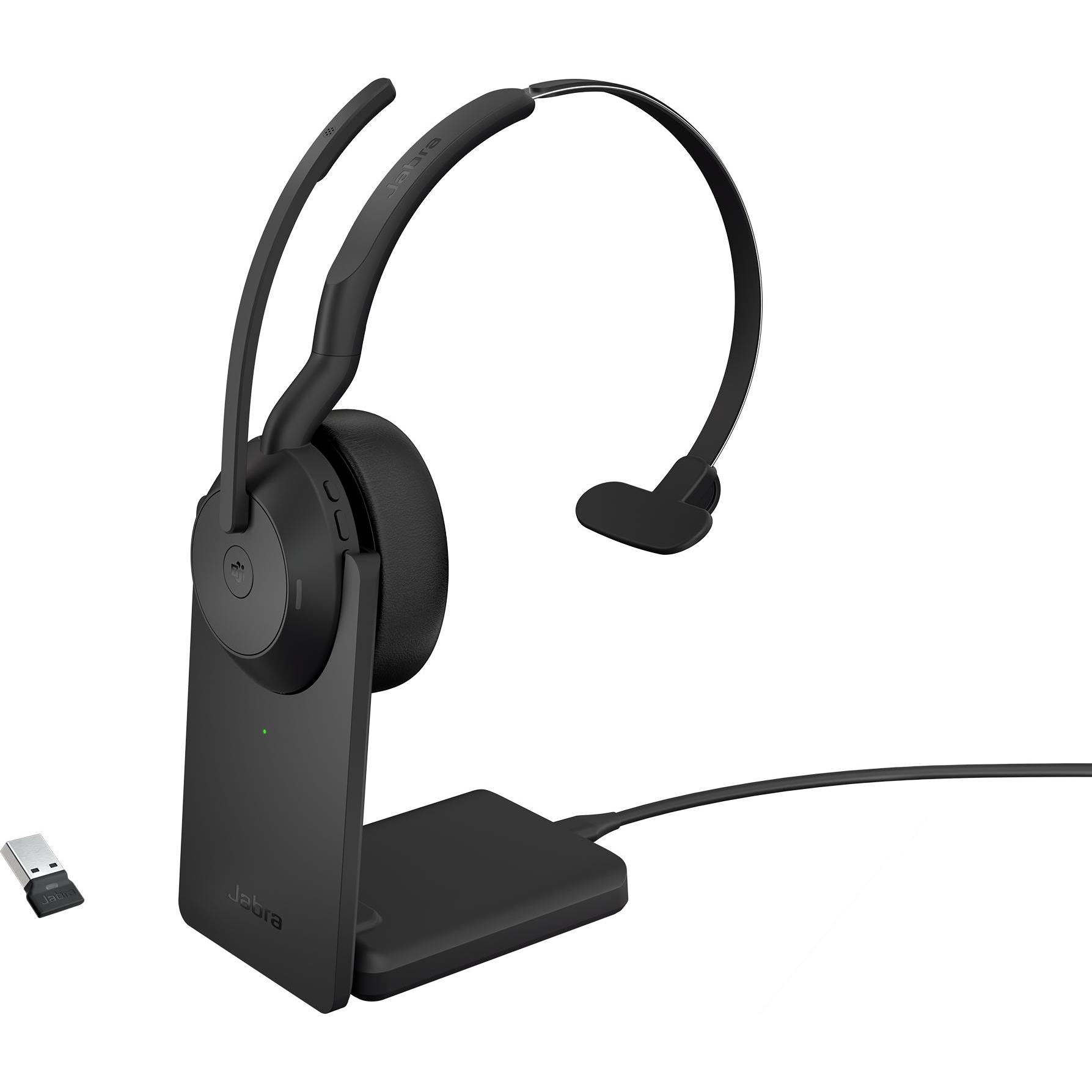 Jabra Evolve2 55 MS (Kabellos, USB-A), Office Headset, Schwarz