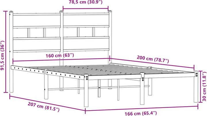 Image du produit vidaXL Bettgestell (160 x 200 cm)