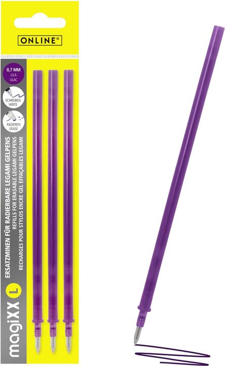 Online 3er Pack Gel-Mine magiXX L radierbar, lila