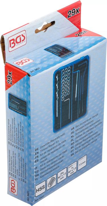 Produktbild BGS Gewinde-Reparatursatz M7 x 1,0 mm 29-tlg.