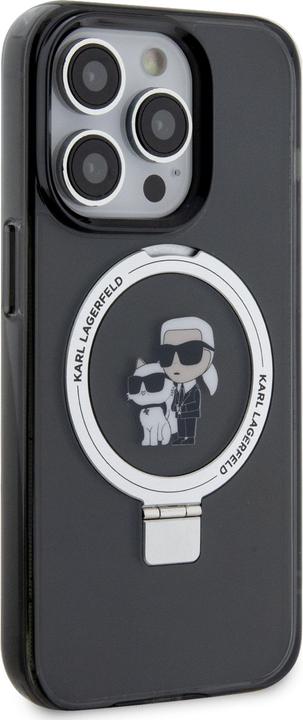 Produktbild Karl Lagerfeld KLHMP15XHMRSKCK iPhone 15 Pro Max 6.7" czarny/black hardcase Ring Stand Karl&Choupett (Apple iPhone 15 Pro Max)