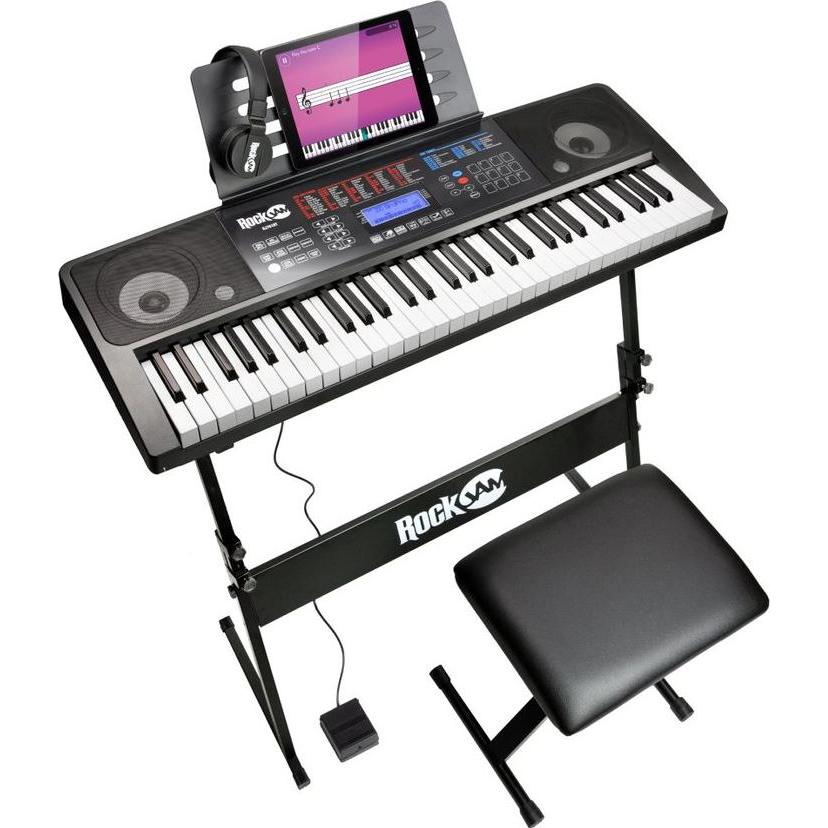 RockJam Keyboard Super kit (61 Tasten), Keyboard, Schwarz