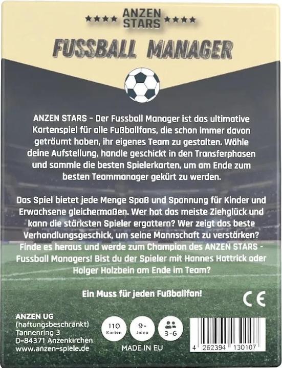Actual product image Anzen Spiele ANZEN - STARS - Football Manager (German, 3 - 6 Players)