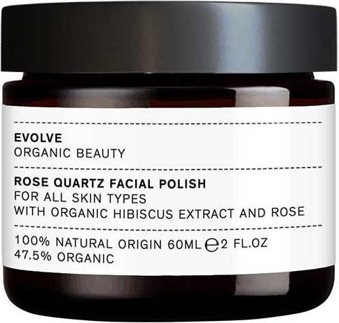 Actual product image Evolve Natural Rose Quartz Facial Polish 2 fl oz 60 mL (Facial cleansing wipes, 60 ml)