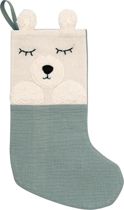 Kikadu Santa boot polar bear mint