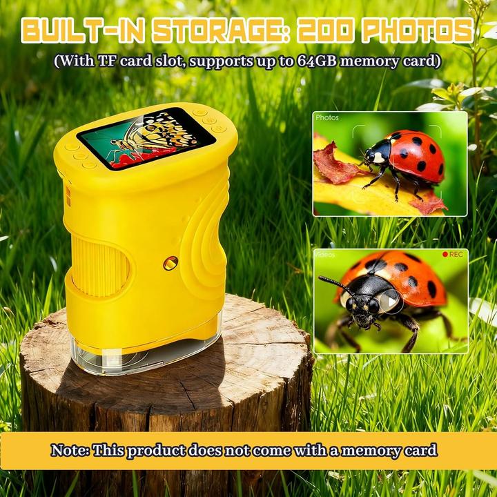 Actual product image Ahydfsr Digitales Kindermikroskop mit 1000x Vergrösserung