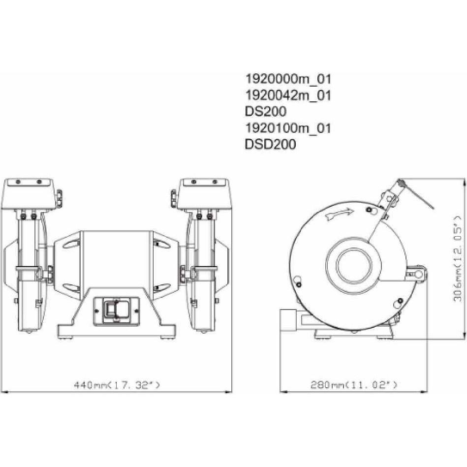 Thumbnail - Metabo, Schleifmaschine + Poliermaschine, Ds 200 (Doppelschleifer, 600 W)