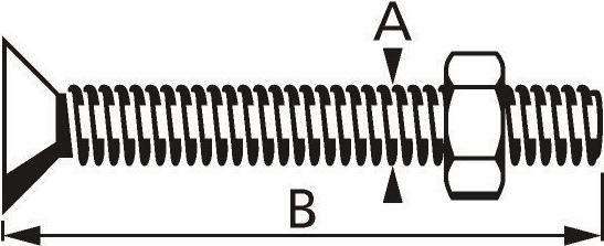 Actual product image Suki Countersunk screw M3x30mm (12 Screws per piece)