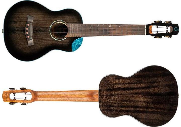 Image du produit Flight Royal Series Nighthawk Concert Black Stain Electric-akoestische concert ukele met gigbag (De concert)