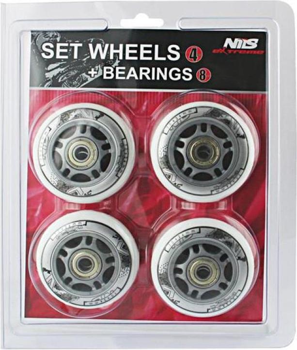 Nils VE 72x24 82A White (4 pieces) + ABEC-7 (8 pieces) SET (1728 mm)