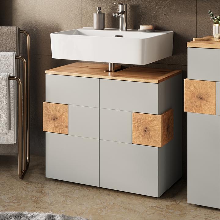 Produktbild Vicco Waschbeckenunterschrank Eden, Grau/Artisan, 73.1 x 64 cm (73.10 x 37 x 64 cm)