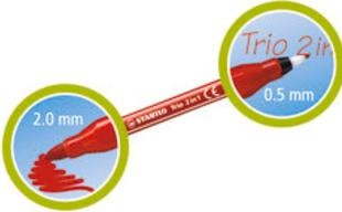 Produktbild STABILO Trio 2in1 Filzstift (Mehrfarbig, 10 x)