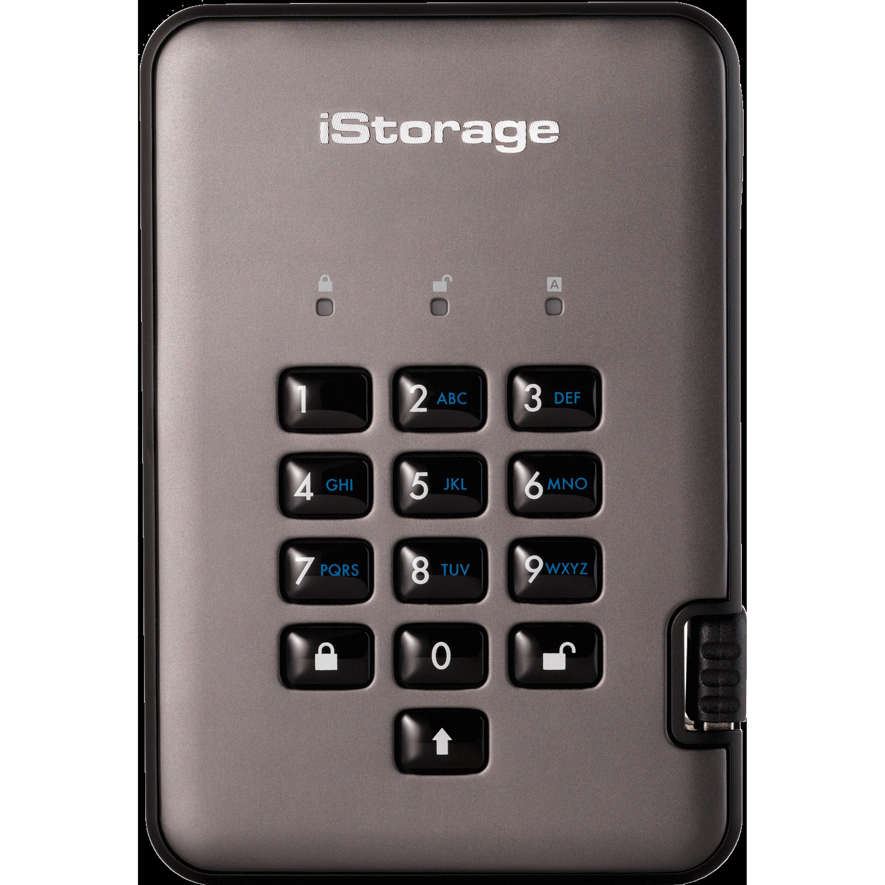 iStorage diskAshur Pro2 (0.50 TB), Externe Festplatte, Schwarz