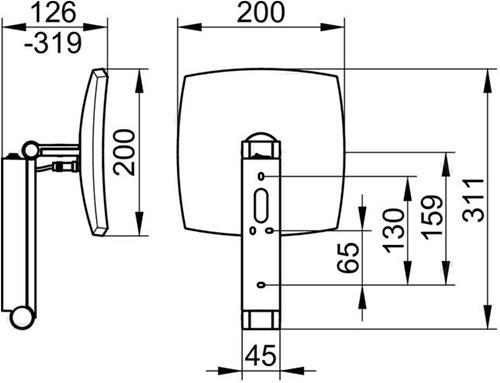 Produktbild Keuco Kosmetikspiegel iLook move 200x200mm bel sw-chr gebü (200 x 200 mm)
