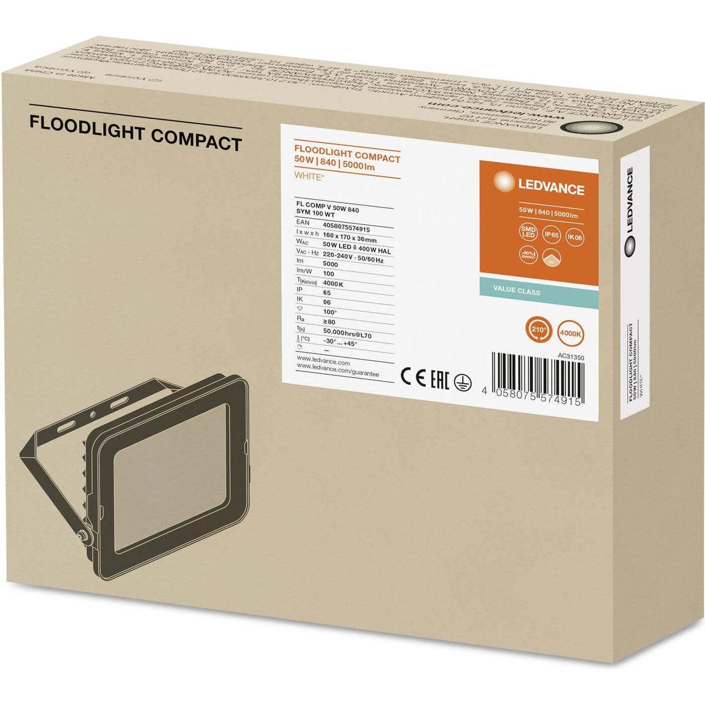 Thumbnail - Ledvance, Fassadenbeleuchtung, LED-Fluter (5000 lm, IP65)