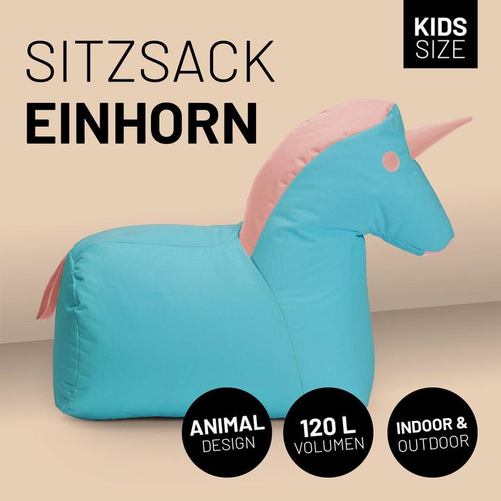 Produktbild Lumaland Sitzsack Einhorn 120 L, 75 x 65 cm
