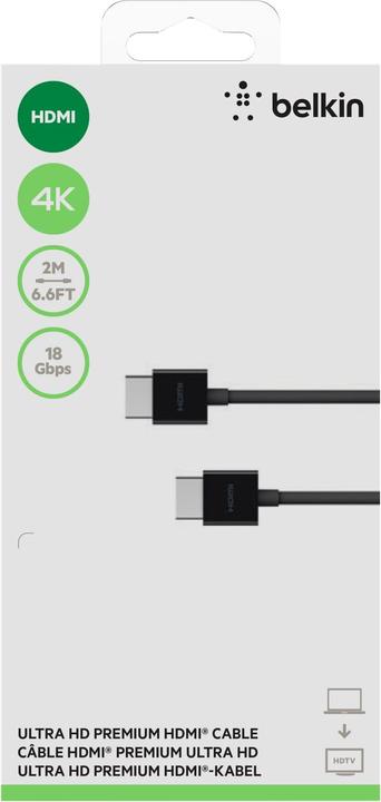 Energie-Label Belkin HDMI (Typ A) — HDMI (Typ A) (2 m, HDMI, 2.0)