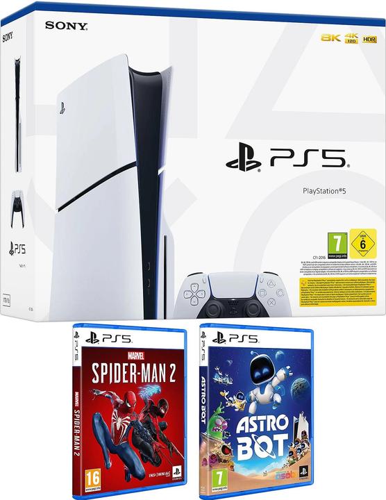 Produktbild Sony PlayStation 5 Slim + Spiderman 2 + Astrobot