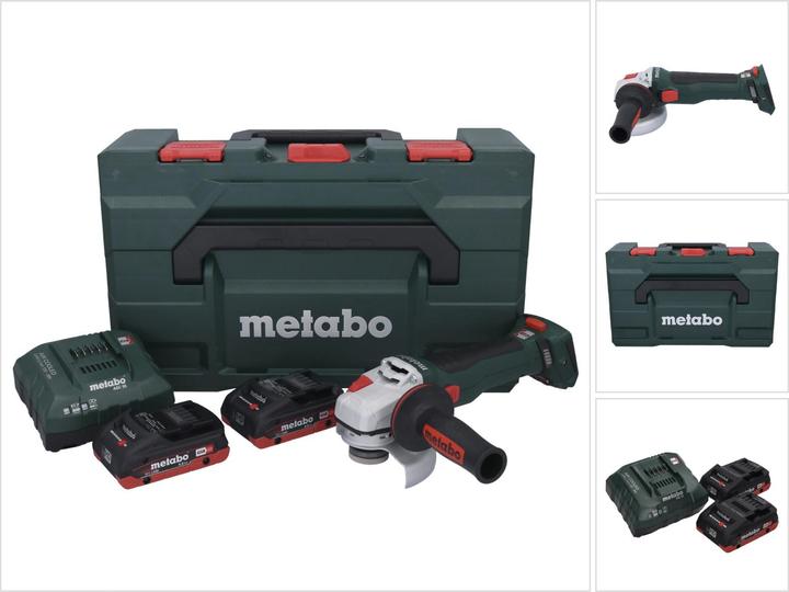 Actual product image Metabo WB 18 LT BL 11-125 Quick Battery angle grinder 18 V 125 mm Brushless + 2x rechargeable battery 4.0 (125 mm)